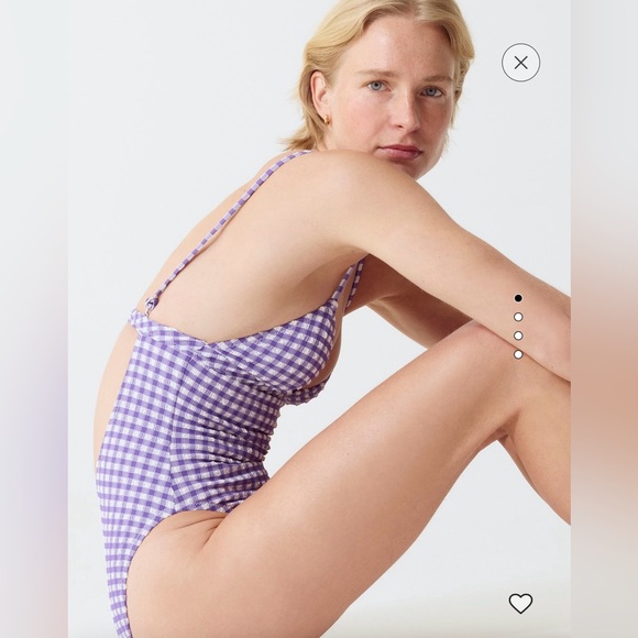 J. Crew Other - J. Crew Purple Gingham One Piece Swimsuit